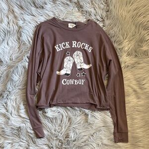 Cowboy Graphic Long Sleeve Tee